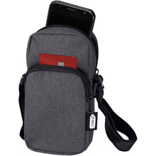 Load image into Gallery viewer, Ross GRS recycled phone pouch — Heather Charcoal (detail)