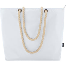 Load image into Gallery viewer, Panama GRS recycled beach cooler tote bag with cord handles 23L — White (front)