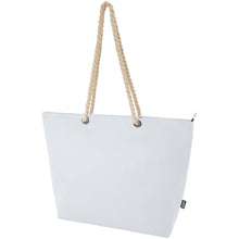 Load image into Gallery viewer, Panama GRS recycled beach cooler tote bag with cord handles 23L — White