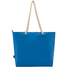 Load image into Gallery viewer, Panama GRS recycled beach cooler tote bag with cord handles 23L — Royal blue (back)