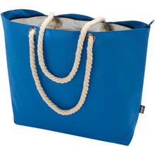 Load image into Gallery viewer, Panama GRS recycled beach cooler tote bag with cord handles 23L — Royal blue (detail)