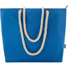 Load image into Gallery viewer, Panama GRS recycled beach cooler tote bag with cord handles 23L — Royal blue (front)