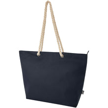 Load image into Gallery viewer, Panama GRS recycled beach cooler tote bag with cord handles 23L — Navy