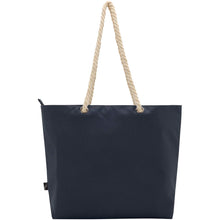 Load image into Gallery viewer, Panama GRS recycled beach cooler tote bag with cord handles 23L — Navy (back)