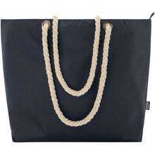 Load image into Gallery viewer, Panama GRS recycled beach cooler tote bag with cord handles 23L — Navy (front)