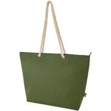 Load image into Gallery viewer, Panama GRS recycled beach cooler tote bag with cord handles 23L — Olive