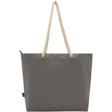 Load image into Gallery viewer, Panama GRS recycled beach cooler tote bag with cord handles 23L — Grey (back)