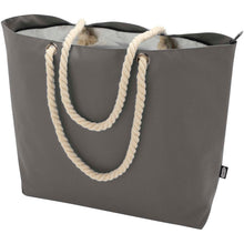 Load image into Gallery viewer, Panama GRS recycled beach cooler tote bag with cord handles 23L — Grey (detail)