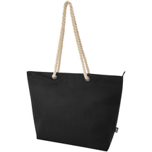 Load image into Gallery viewer, Panama GRS recycled beach cooler tote bag with cord handles 23L — Black