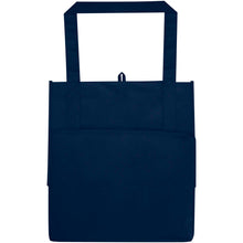 Load image into Gallery viewer, Liberty GRS recycled non-woven bottom board tote bag 29L — Navy (back)