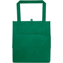 Load image into Gallery viewer, Liberty GRS recycled non-woven bottom board tote bag 29L — Green (back)
