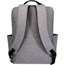 Load image into Gallery viewer, Libra 15” GRS recycled laptop backpack 15L — Heather grey (back)