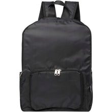 Load image into Gallery viewer, EcoFold RPET foldable backpack 15L — Black (front)