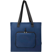 Load image into Gallery viewer, EcoFold RPET foldable tote bag 16L — Navy (front)