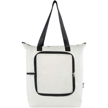 Load image into Gallery viewer, EcoFold RPET foldable tote cooler bag 15L — Sandstone (front)