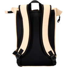 Load image into Gallery viewer, Resi Plus 15" GRS recycled roll-top backpack 18L — Oatmeal (back)