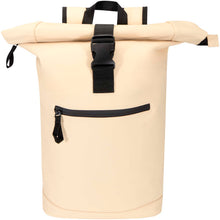 Load image into Gallery viewer, Resi Plus 15" GRS recycled roll-top backpack 18L — Oatmeal (front)