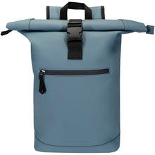 Load image into Gallery viewer, Resi Plus 15" GRS recycled roll-top backpack 18L — Hale Blue (front)
