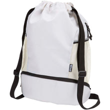Load image into Gallery viewer, Varyon GRS recycled sports drawstring bag with bottom compartment 18L — Sandstone