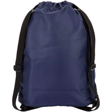 Load image into Gallery viewer, Varyon GRS recycled sports drawstring bag with bottom compartment 18L — Navy (back)