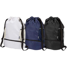Load image into Gallery viewer, Varyon GRS recycled sports drawstring bag with bottom compartment 18L — group