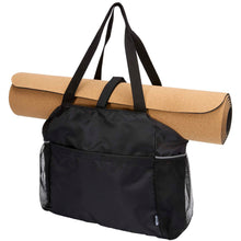 Load image into Gallery viewer, Varyon GRS recycled yoga tote bag 18L — Black (detail)