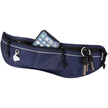 Load image into Gallery viewer, Varyon GRS recycled running waist pack — Navy (detail)