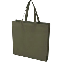 Load image into Gallery viewer, EcoSeal GRS recycled nonwoven gusset tote bag 12L — Forest green