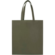 Load image into Gallery viewer, EcoSeal GRS recycled nonwoven gusset tote bag 12L — Forest green (back)