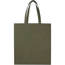 Load image into Gallery viewer, EcoSeal GRS recycled nonwoven gusset tote bag 12L — Forest green (front)