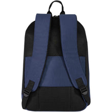 Load image into Gallery viewer, Luma 15" GRS recycled anti-theft laptop backpack 10L — Navy (back)