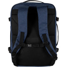 Load image into Gallery viewer, Libra 17" GRS recycled carry-on backpack 25L — Heather navy (back)