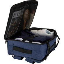Load image into Gallery viewer, Libra 17" GRS recycled carry-on backpack 25L — Heather navy (detail 2)