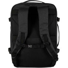 Load image into Gallery viewer, Libra 17" GRS recycled carry-on backpack 25L — Heather Charcoal (back)