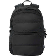 Load image into Gallery viewer, Puffer 15.6" GRS recycled laptop backpack 18L — Black (front)