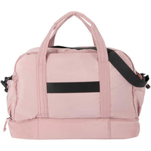 Load image into Gallery viewer, Puffer GRS recycled duffel bag with insulated bottom 30L  — Dusty Pink (back)