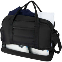 Load image into Gallery viewer, Puffer GRS recycled duffel bag with insulated bottom 30L  — Black (detail 2)