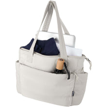 Load image into Gallery viewer, Puffer 15.6" GRS recycled laptop tote bag 18L  — Sandstone (detail 2)