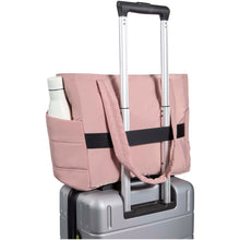 Load image into Gallery viewer, Puffer 15.6" GRS recycled laptop tote bag 18L  — Dusty Pink (detail)
