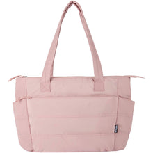 Load image into Gallery viewer, Puffer 15.6" GRS recycled laptop tote bag 18L  — Dusty Pink (front)