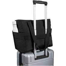 Load image into Gallery viewer, Puffer 15.6" GRS recycled laptop tote bag 18L  — Black (detail)