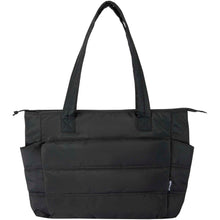 Load image into Gallery viewer, Puffer 15.6" GRS recycled laptop tote bag 18L  — Black (front)