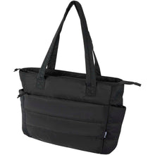 Load image into Gallery viewer, Puffer 15.6" GRS recycled laptop tote bag 18L  — Black