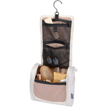 Load image into Gallery viewer, Puffer GRS recycled hangable toiletry bag 8L — Sandstone (detail)
