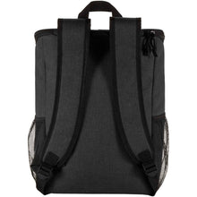 Load image into Gallery viewer, Tundra GRS recycled picnic cooler backpack with cutlery set 20L — Heather Charcoal (back)