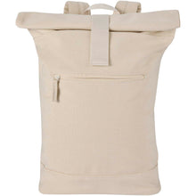 Load image into Gallery viewer, Recanvas 14” GRS recycled rolltop backpack 16L — Sandstone (front)