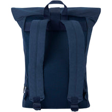Load image into Gallery viewer, Recanvas 14” GRS recycled rolltop backpack 16L — Navy (back)