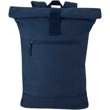 Load image into Gallery viewer, Recanvas 14” GRS recycled rolltop backpack 16L — Navy (front)
