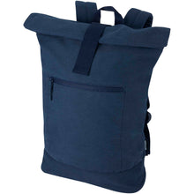 Load image into Gallery viewer, Recanvas 14” GRS recycled rolltop backpack 16L — Navy