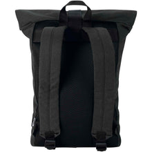 Load image into Gallery viewer, Recanvas 14” GRS recycled rolltop backpack 16L — Black (back)